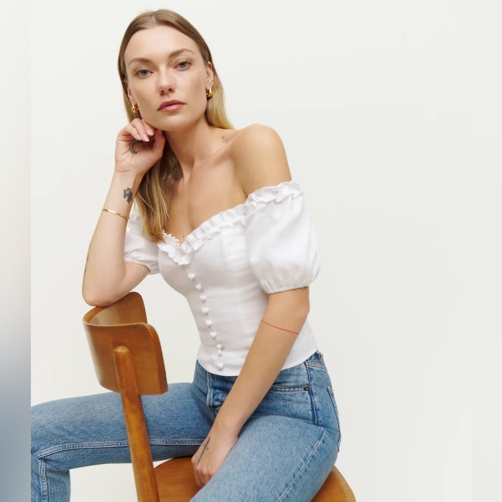 Reformation Kaden Linen Top
